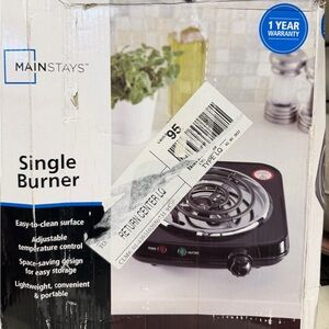Mainstays Black Electric Burner